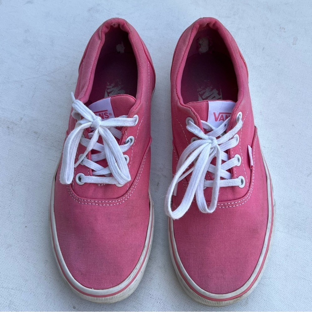 Vans pink canvas lace up sneakers - Picture 1 of 8